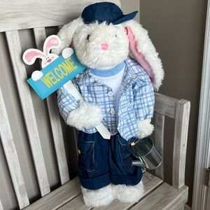 Mister Easter Bunny Plush with accents 28” Tall Like New
